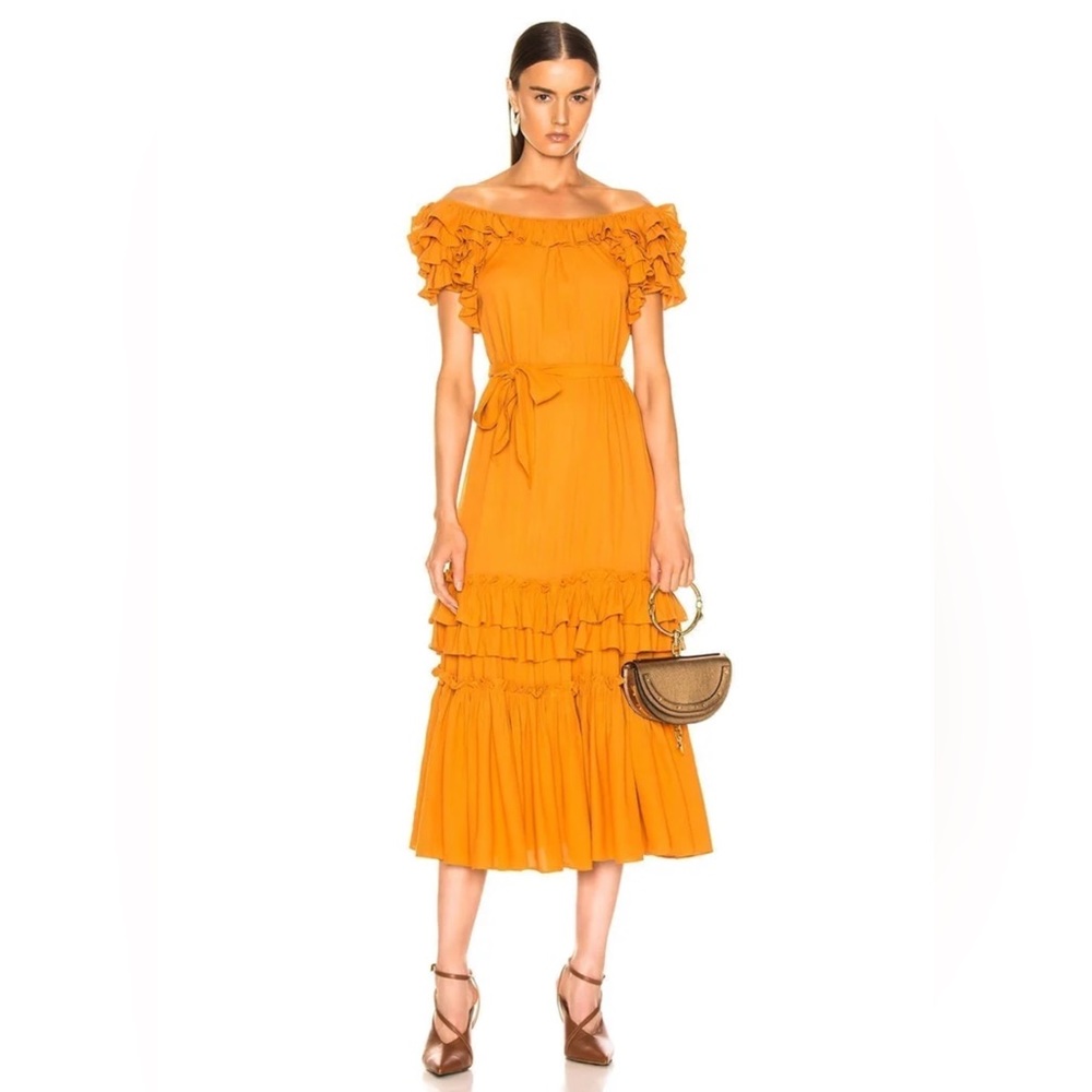 NWT MARISSA WEBB Elio Crepe Midi Dress